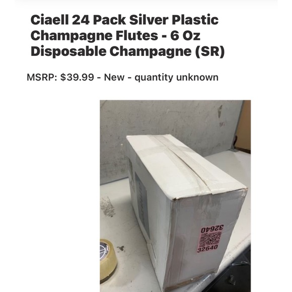Silver Disposable Champagne Flutes 24 Pack - Picture 4 of 5